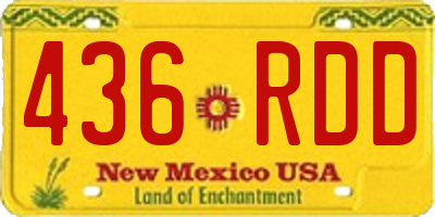 NM license plate 436RDD