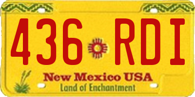 NM license plate 436RDI