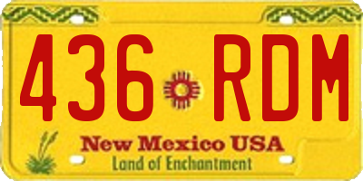 NM license plate 436RDM