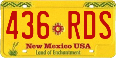 NM license plate 436RDS