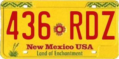 NM license plate 436RDZ