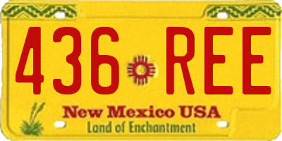 NM license plate 436REE