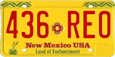 NM license plate 436REO