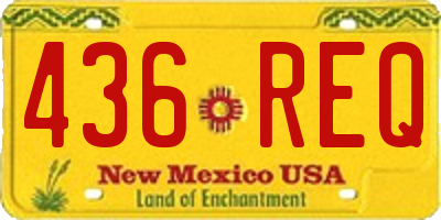 NM license plate 436REQ