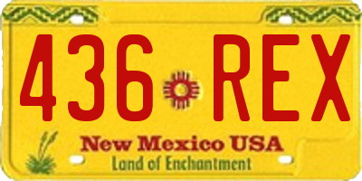 NM license plate 436REX