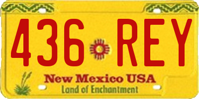 NM license plate 436REY