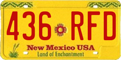 NM license plate 436RFD