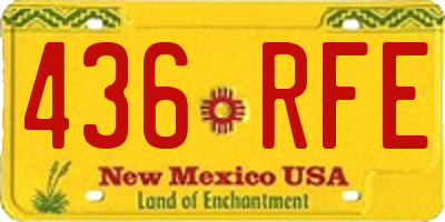NM license plate 436RFE
