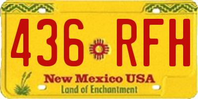 NM license plate 436RFH