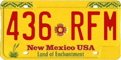 NM license plate 436RFM