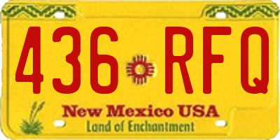 NM license plate 436RFQ