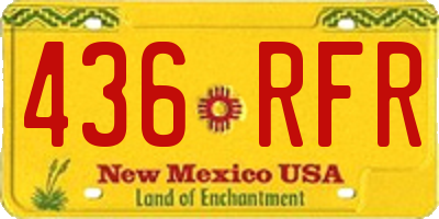 NM license plate 436RFR