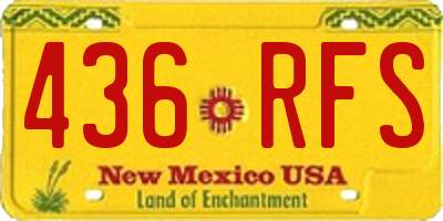 NM license plate 436RFS