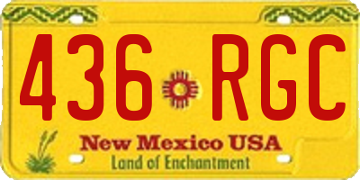 NM license plate 436RGC