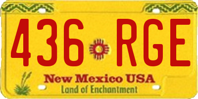 NM license plate 436RGE