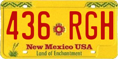 NM license plate 436RGH