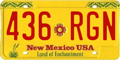 NM license plate 436RGN