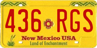 NM license plate 436RGS