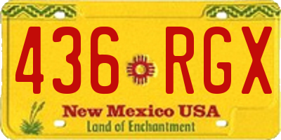 NM license plate 436RGX