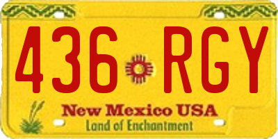 NM license plate 436RGY