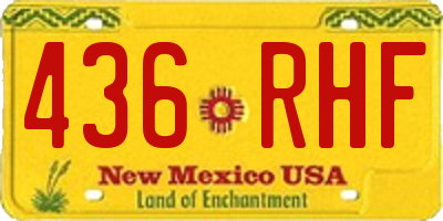 NM license plate 436RHF