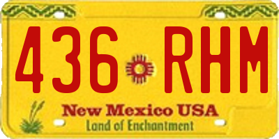 NM license plate 436RHM