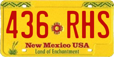 NM license plate 436RHS