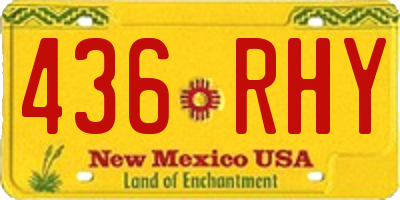 NM license plate 436RHY