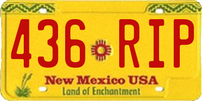 NM license plate 436RIP