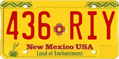 NM license plate 436RIY