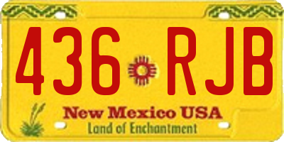NM license plate 436RJB