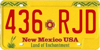 NM license plate 436RJD