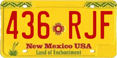 NM license plate 436RJF