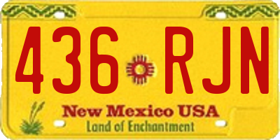 NM license plate 436RJN