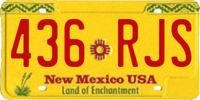 NM license plate 436RJS