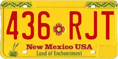 NM license plate 436RJT