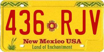 NM license plate 436RJV