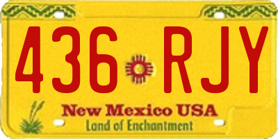 NM license plate 436RJY