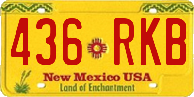 NM license plate 436RKB
