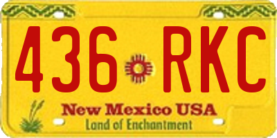 NM license plate 436RKC