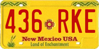 NM license plate 436RKE
