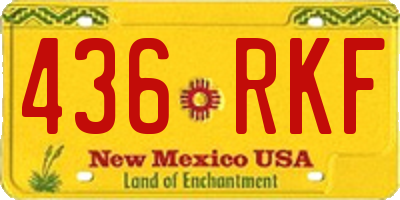 NM license plate 436RKF