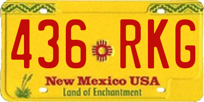 NM license plate 436RKG
