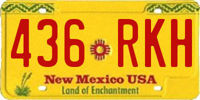 NM license plate 436RKH