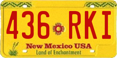 NM license plate 436RKI