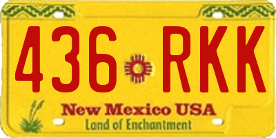 NM license plate 436RKK