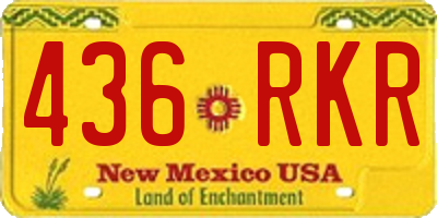 NM license plate 436RKR