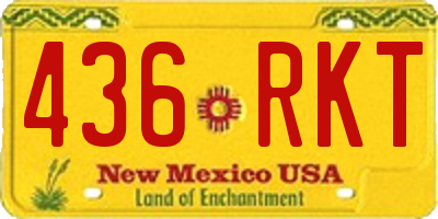 NM license plate 436RKT