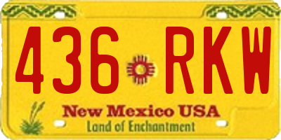 NM license plate 436RKW
