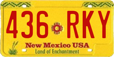 NM license plate 436RKY